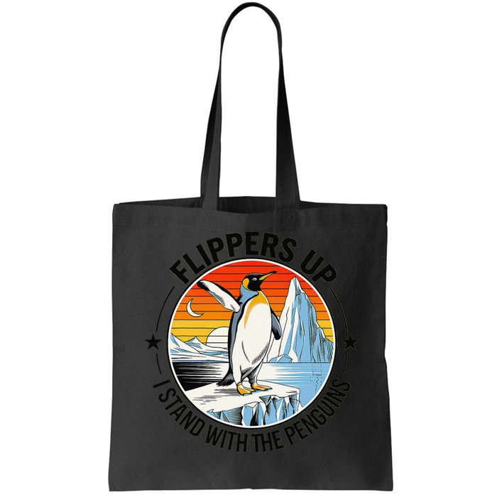 Flippers Up I Stand With The Penguins Arctic Pride Fan Bag