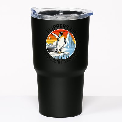Flippers Up I Stand With The Penguins Arctic Pride Fan Tumbler