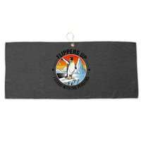 Flippers Up I Stand With The Penguins Arctic Pride Fan Large Microfiber Waffle Golf Towel