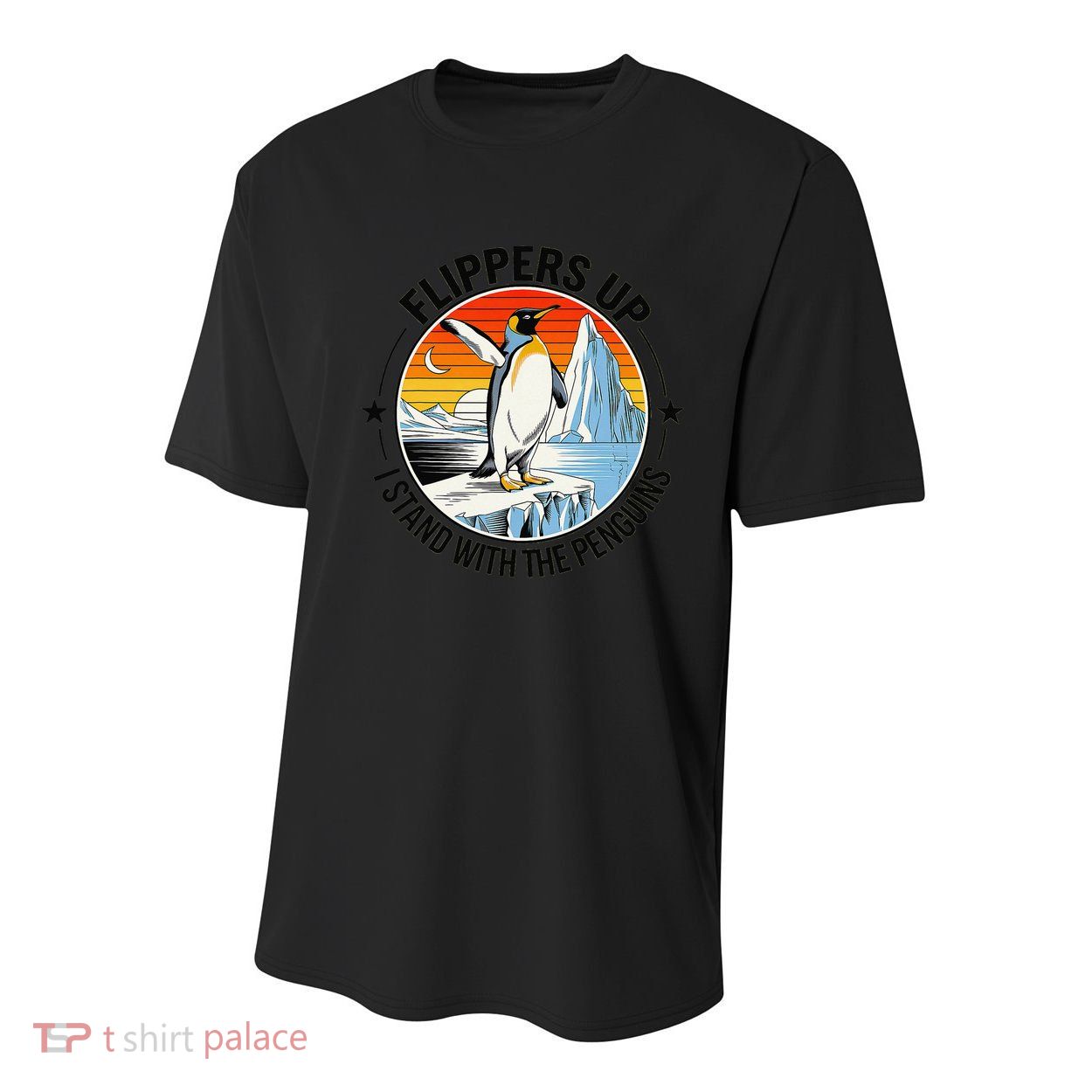 Flippers Up I Stand With The Penguins Arctic Pride Fan Youth Performance Sprint T-Shirt