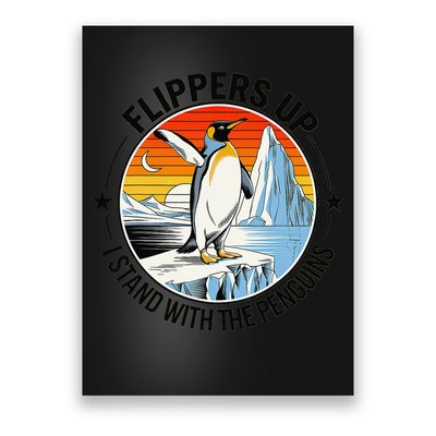 Flippers Up I Stand With The Penguins Arctic Pride Fan Poster