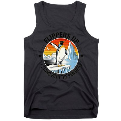Flippers Up I Stand With The Penguins Arctic Pride Fan Tank Top