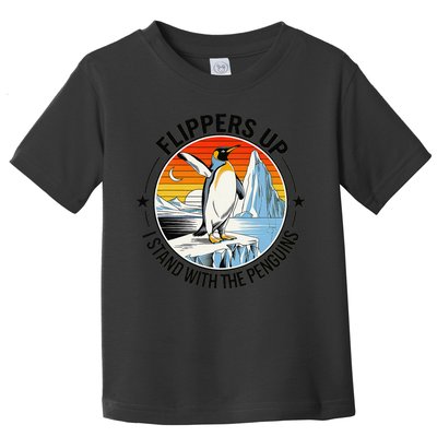 Flippers Up I Stand With The Penguins Arctic Pride Fan Toddler T-Shirt
