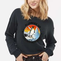 Flippers Up I Stand With The Penguins Arctic Pride Fan Cropped Pullover Crew