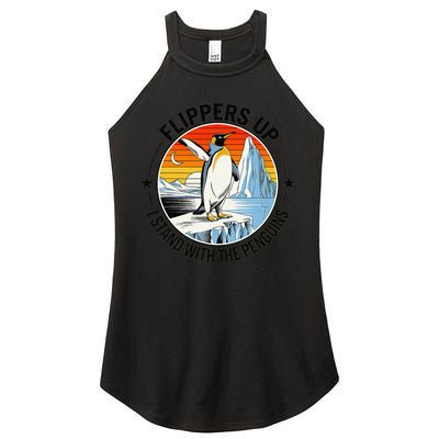 Flippers Up I Stand With The Penguins Arctic Pride Fan Women's Perfect Tri Rocker Tank