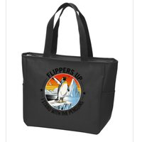 Flippers Up I Stand With The Penguins Arctic Pride Fan Zip Tote Bag