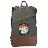 Flippers Up I Stand With The Penguins Arctic Pride Fan Cotton Canvas Backpack