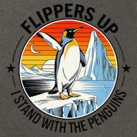 Flippers Up I Stand With The Penguins Arctic Pride Fan Cotton Canvas Backpack
