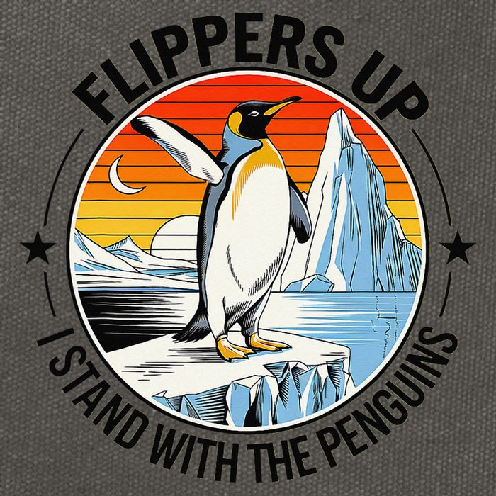Flippers Up I Stand With The Penguins Arctic Pride Fan Cotton Canvas Backpack