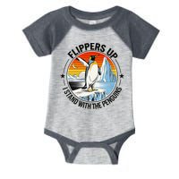 Flippers Up I Stand With The Penguins Arctic Pride Fan Infant Baby Jersey Bodysuit
