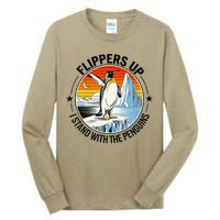 Flippers Up I Stand With The Penguins Arctic Pride Fan Tall Long Sleeve T-Shirt