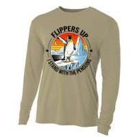 Flippers Up I Stand With The Penguins Arctic Pride Fan Cooling Performance Long Sleeve Crew