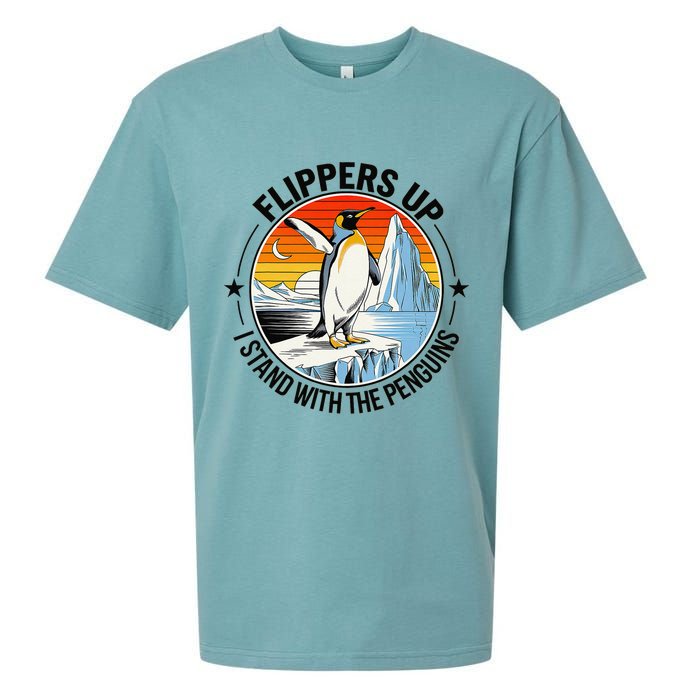 Flippers Up I Stand With The Penguins Arctic Pride Fan Sueded Cloud Jersey T-Shirt