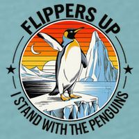 Flippers Up I Stand With The Penguins Arctic Pride Fan Sueded Cloud Jersey T-Shirt