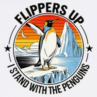 Flippers Up I Stand With The Penguins Arctic Pride Fan Garment-Dyed Sweatshirt