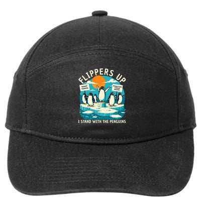 Flippers Up I Stand With The Penguins 7-Panel Snapback Hat