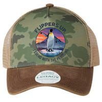 Flippers Up I Stand With The Penguins  Legacy Tie Dye Trucker Hat