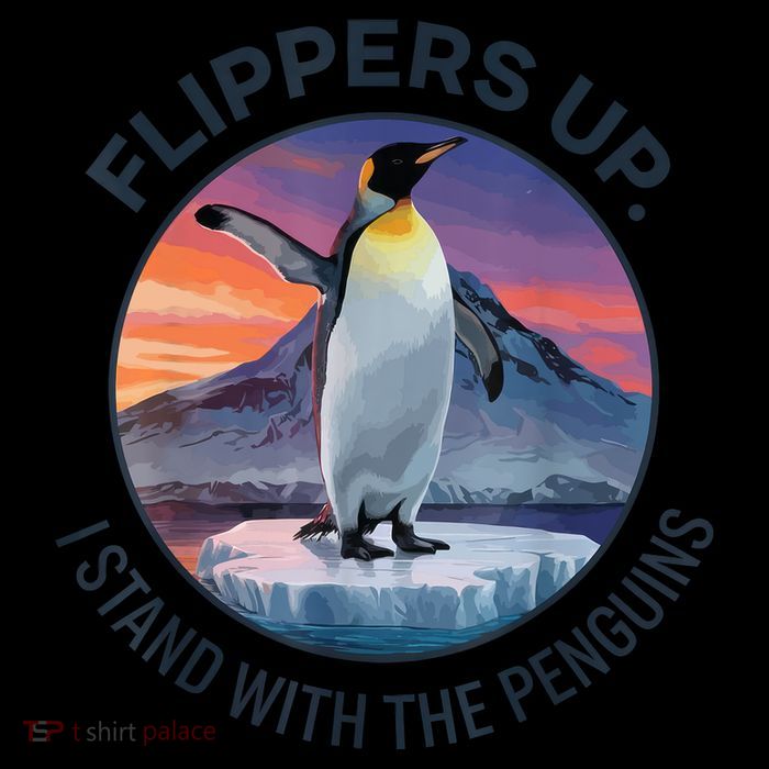 Flippers Up I Stand With The Penguins  Sustainable Beanie