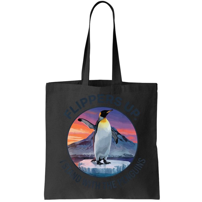 Flippers Up I Stand With The Penguins  Bag