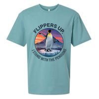 Flippers Up I Stand With The Penguins  Sueded Cloud Jersey T-Shirt