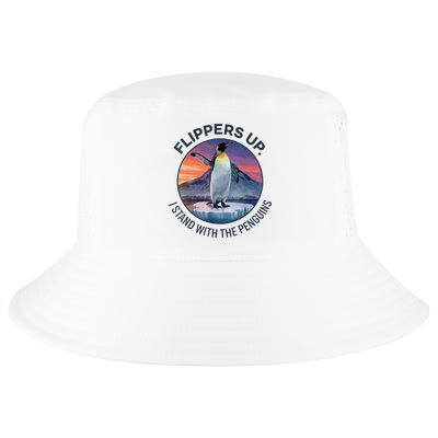 Flippers Up I Stand With The Penguins  Cool Comfort Performance Bucket Hat