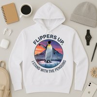 Flippers Up I Stand With The Penguins  Hoodie