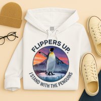 Flippers Up I Stand With The Penguins  Hoodie