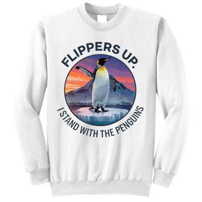 Flippers Up I Stand With The Penguins  Sweatshirt