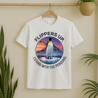 Flippers Up I Stand With The Penguins  T-Shirt