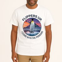 Flippers Up I Stand With The Penguins  Tall T-Shirt