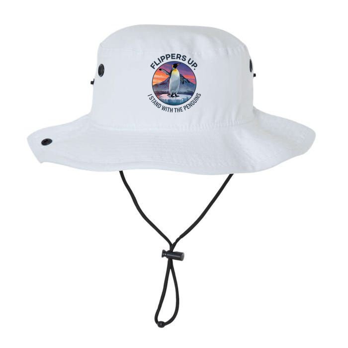 Flippers Up I Stand With The Penguins  Bucket Hat