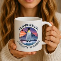 Flippers Up I Stand With The Penguins  Mug