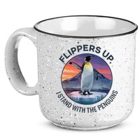 Flippers Up I Stand With The Penguins  15oz Campfire Ceramic Mug