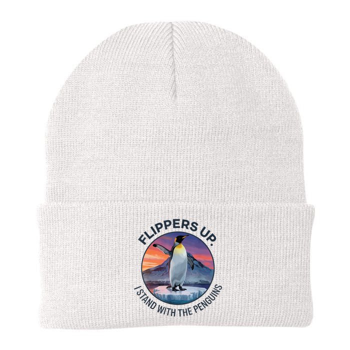 Flippers Up I Stand With The Penguins  Beanie