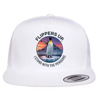 Flippers Up I Stand With The Penguins  Flatbill Hat