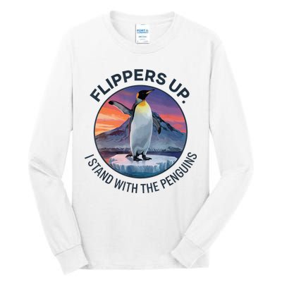 Flippers Up I Stand With The Penguins  Tall Long Sleeve T-Shirt