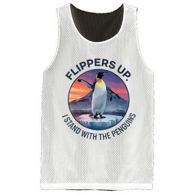 Flippers Up I Stand With The Penguins  Mesh Reversible Basketball Jersey Tank