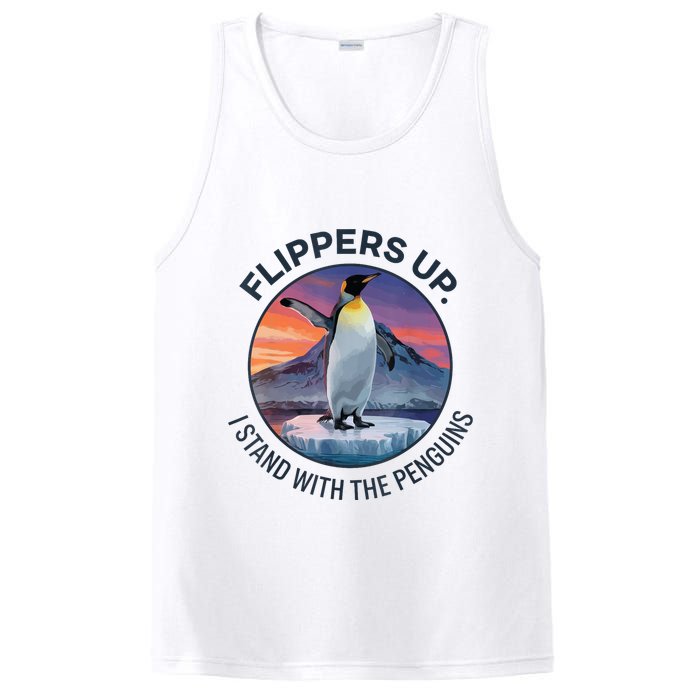 Flippers Up I Stand With The Penguins  PosiCharge Competitor Tank