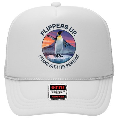 Flippers Up I Stand With The Penguins  Trucker Hat