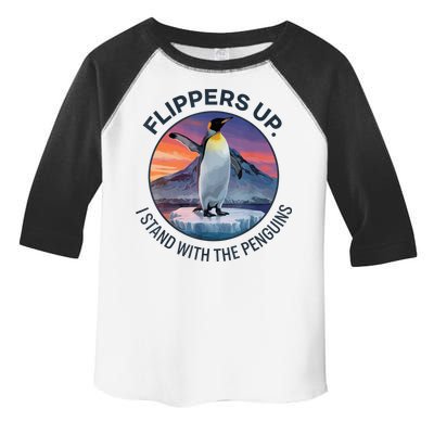 Flippers Up I Stand With The Penguins  Toddler Fine Jersey T-Shirt