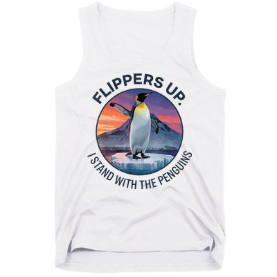 Flippers Up I Stand With The Penguins  Tank Top