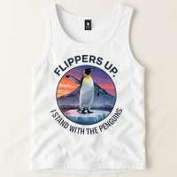 Flippers Up I Stand With The Penguins  Tank Top
