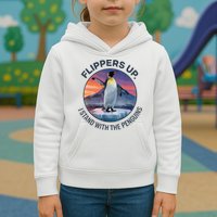 Flippers Up I Stand With The Penguins  Kids Hoodie