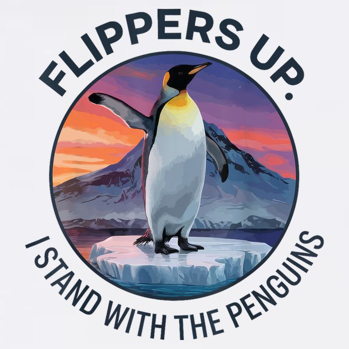 Flippers Up I Stand With The Penguins  Wool Snapback Cap