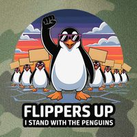 Flippers Up I Stand With Penguins Against Tariffs USA Legacy Tie Dye Trucker Hat