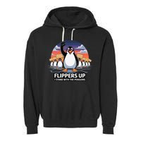 Flippers Up I Stand With Penguins Against Tariffs USA Garment-Dyed Fleece Hoodie
