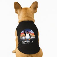 Flippers Up I Stand With Penguins Against Tariffs USA Doggie Tank