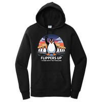 Flippers Up I Stand With Penguins Against Tariffs USA Women's Pullover Hoodie