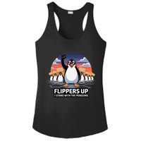 Flippers Up I Stand With Penguins Against Tariffs USA Ladies PosiCharge Competitor Racerback Tank
