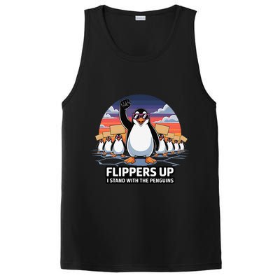 Flippers Up I Stand With Penguins Against Tariffs USA PosiCharge Competitor Tank
